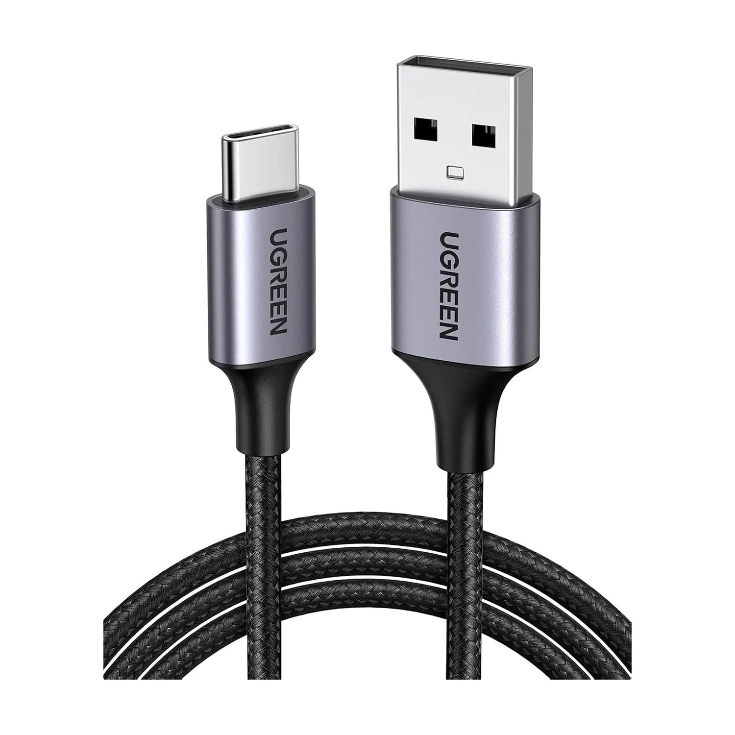 Kabel USB-A do USB-C Ugreen US288 0,5 m — oba wtyki w aluminiowej obudowie