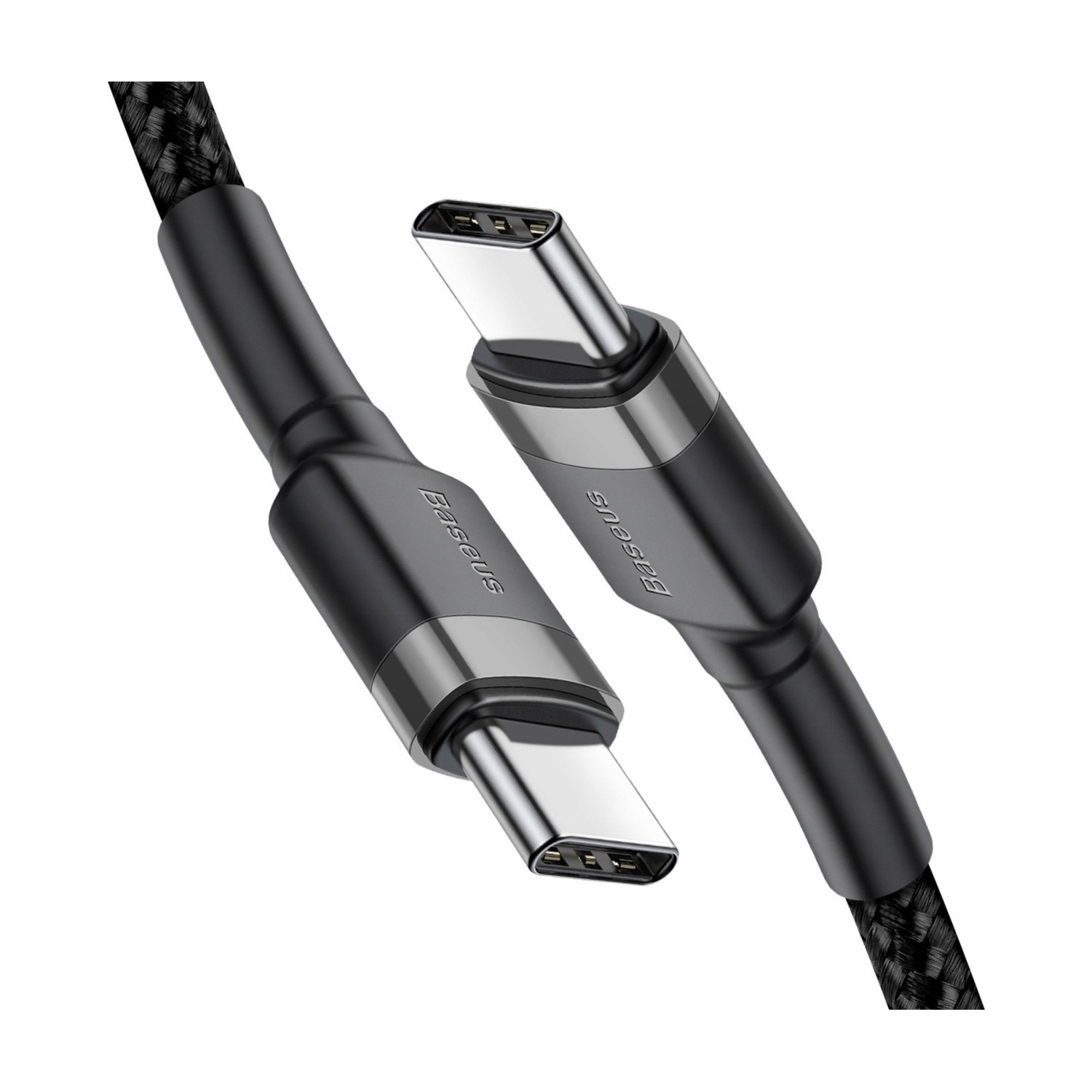Dwa wtyki USB-C w aluminiowych osłonach Baseus Cafule