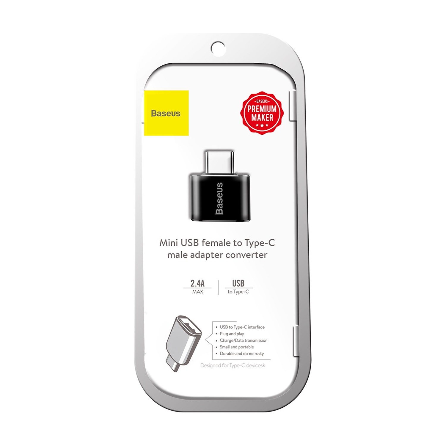 Opakowanie adaptera Baseus — blister 2,4 A