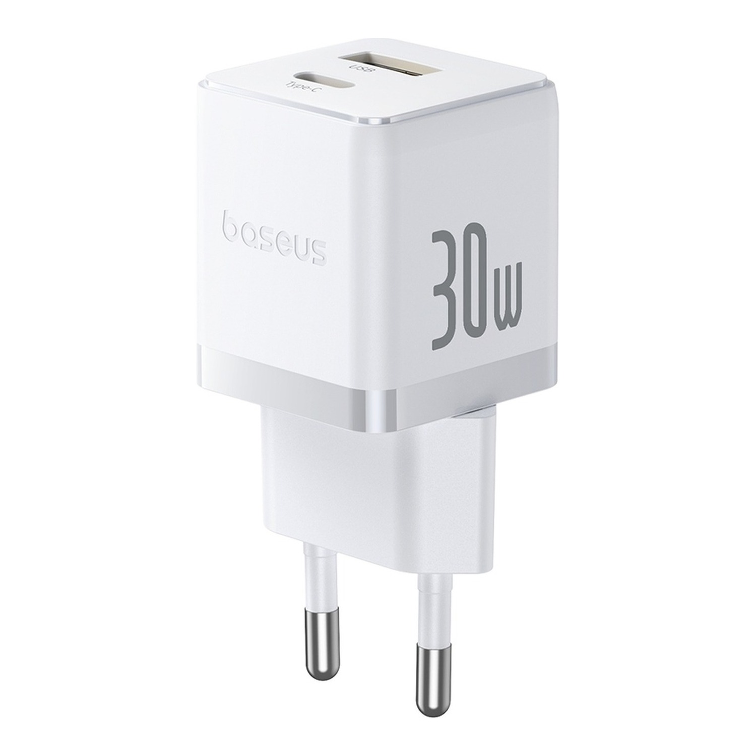 Baseus Palm 30 W — bok z napisem 30W i wtyczka EU