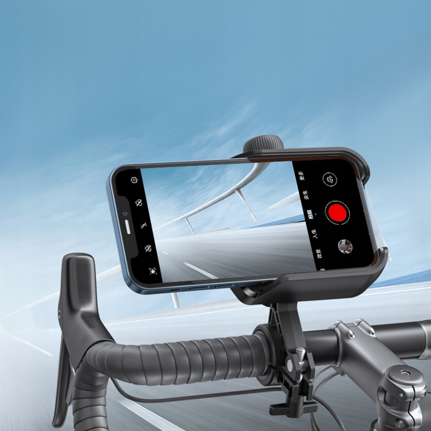Joyroom JR-ZS431 z telefonem w poziomie na kierownicy roweru