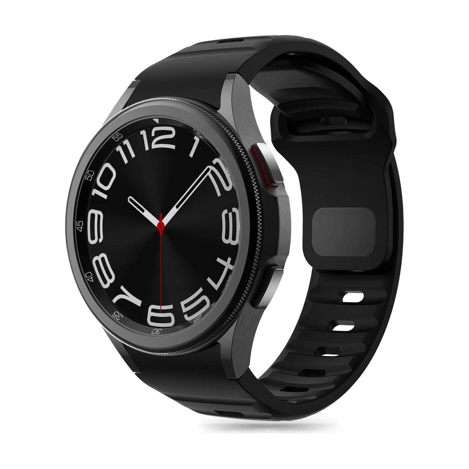 Pasek Tech-Protect Silicone Line czarny na Galaxy Watch – widok 3/4