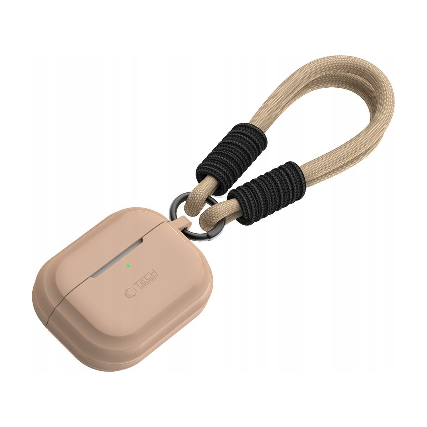 Etui Silicone Rope caffe latte ze sznurkową smyczą – zamknięte