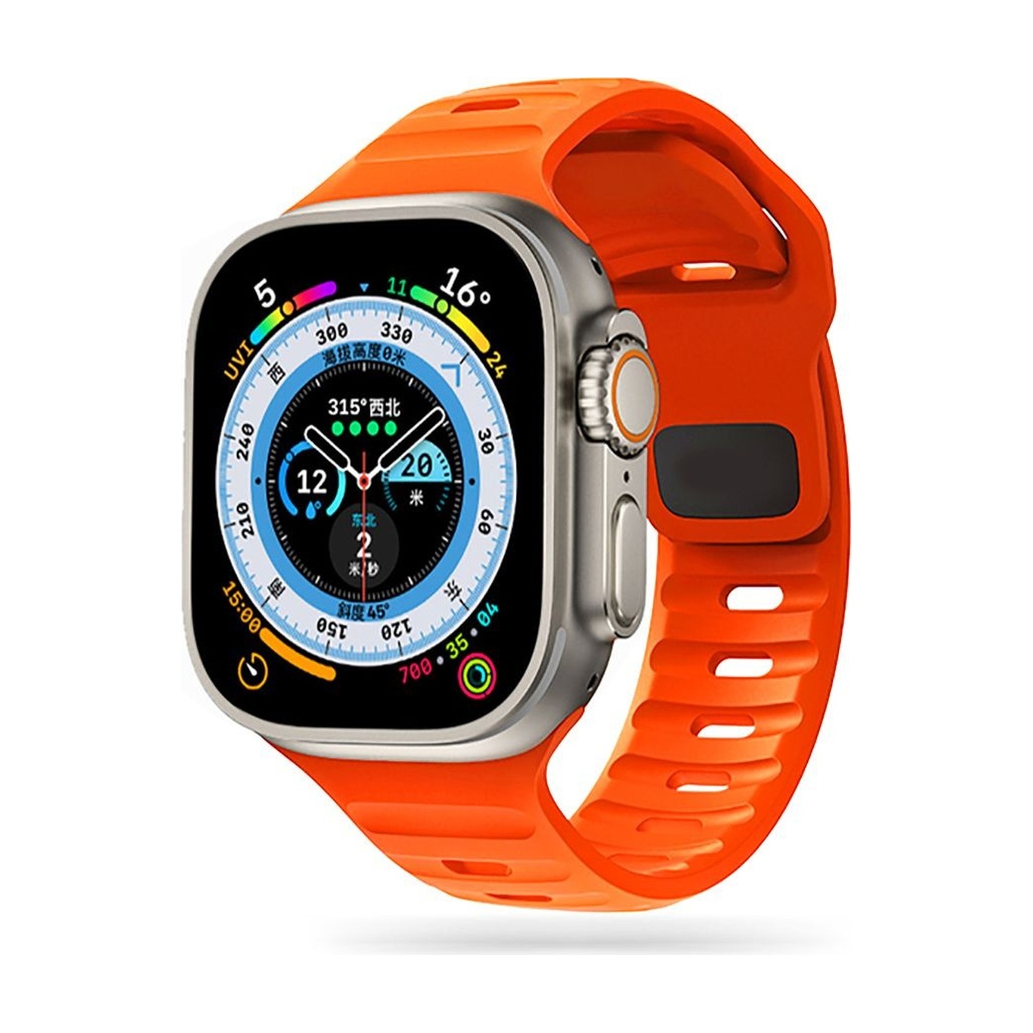 Pasek do Apple Watch 44/45/46/49 mm Tech-Protect Iconband Line, pomarańczowy