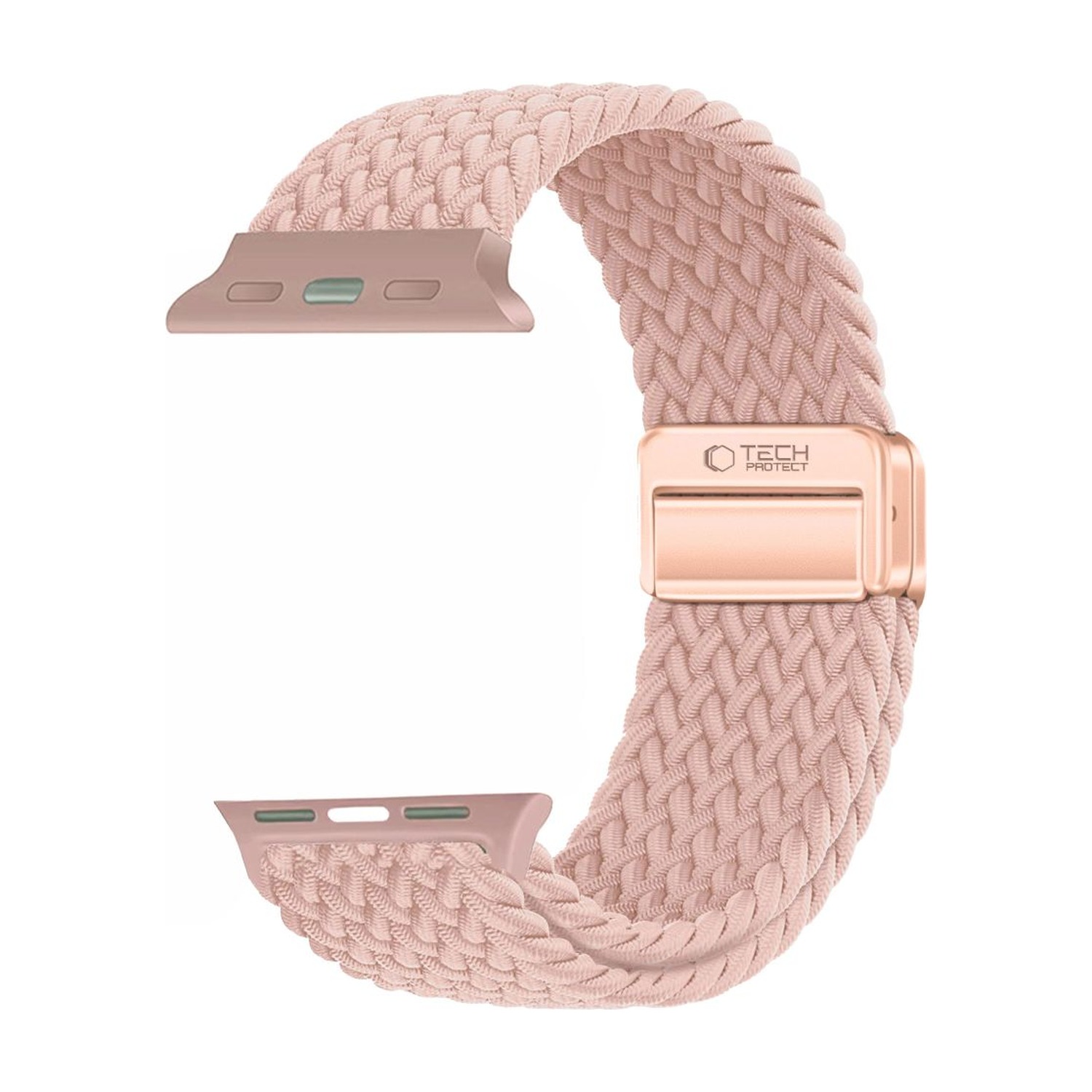 Pasek NylonMag różowy (Dusty Rose) bez zegarka – pleciony nylon, zapięcie magnetyczne i adaptery do koperty