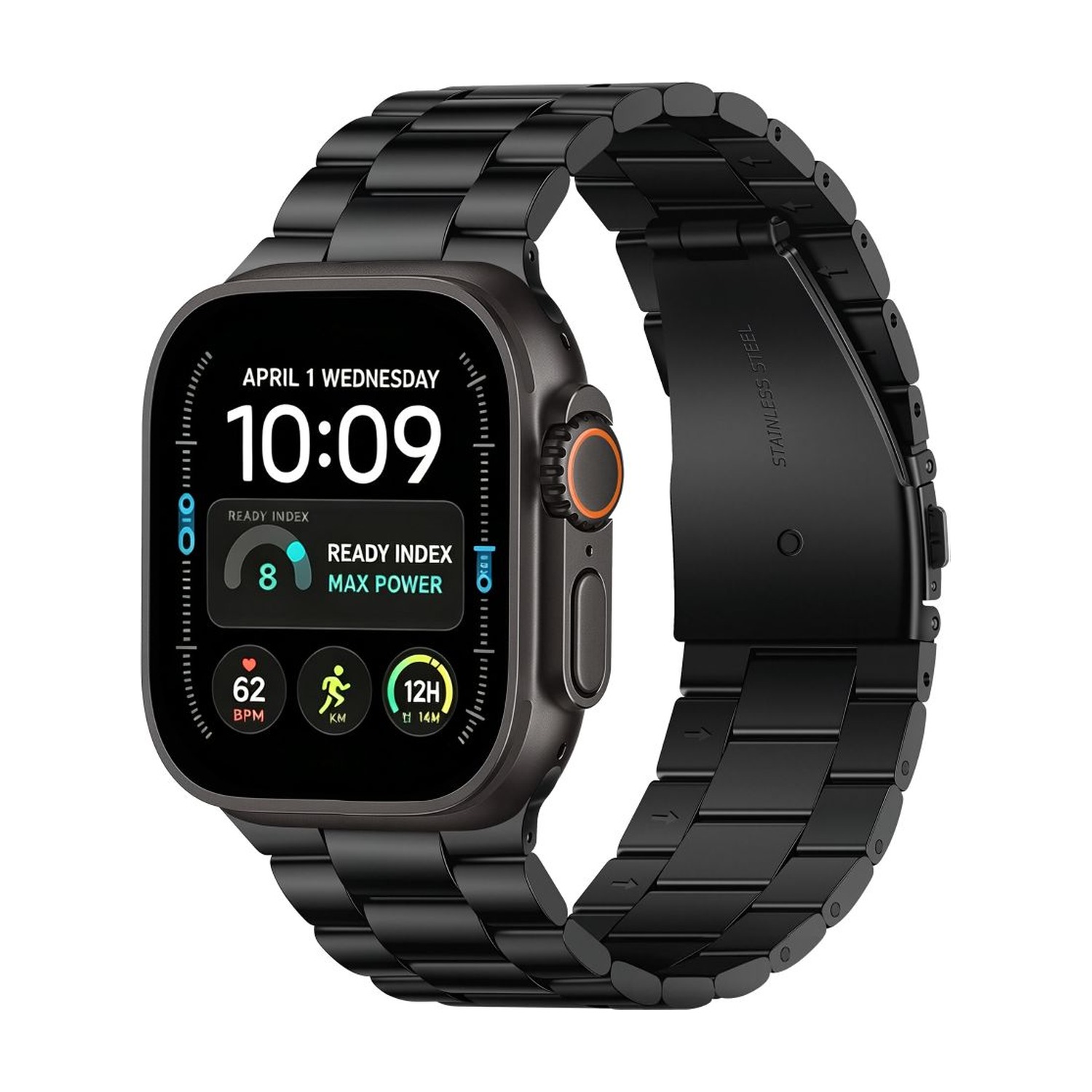Bransoleta do Apple Watch 44/45/46/49 mm Tech-Protect Stainless, czarna